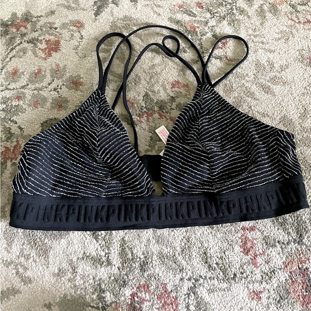 Pink by Victoria’s Secret Unlined Strappy Glitter Bralette
